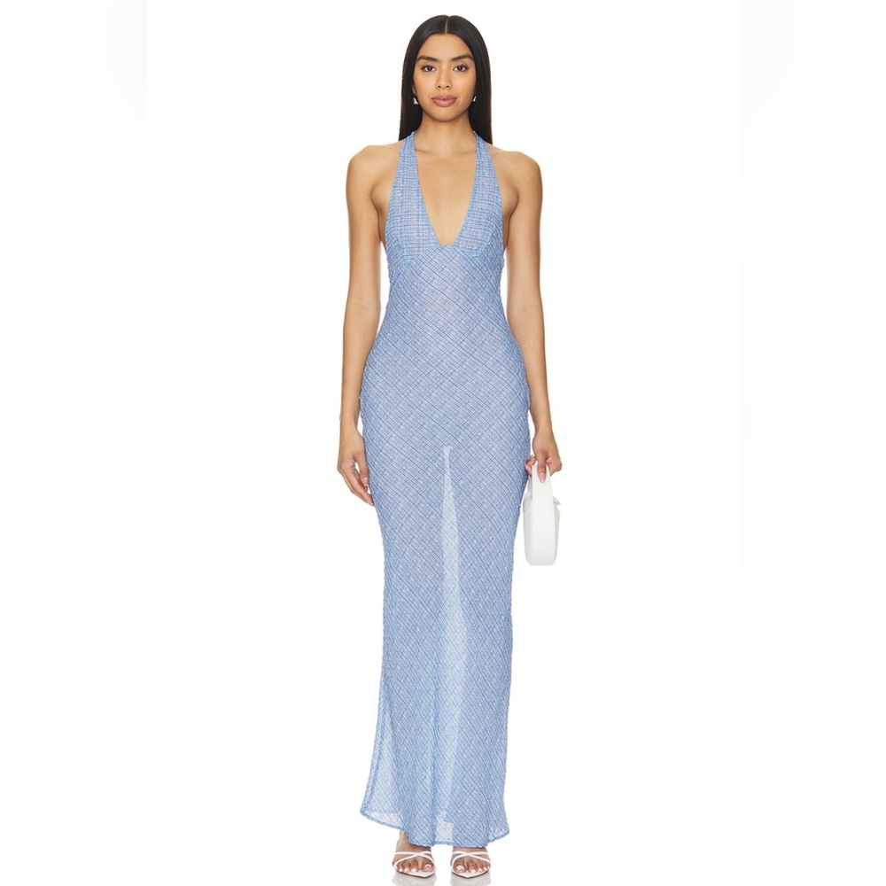 Lioness Light Blue Backless Dress